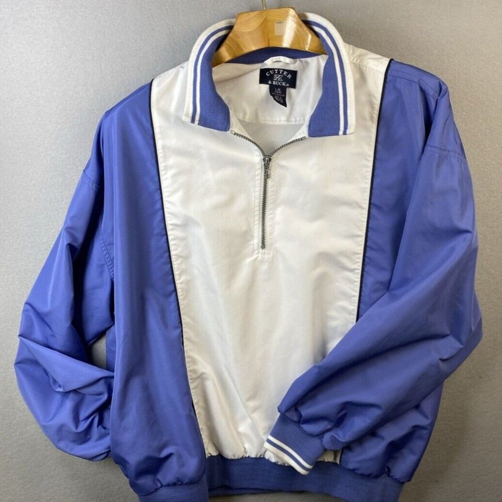 Cutter & Buck Jacket Womens L Clima Guard Quarter Zip Mock Neck Golf Windbreaker